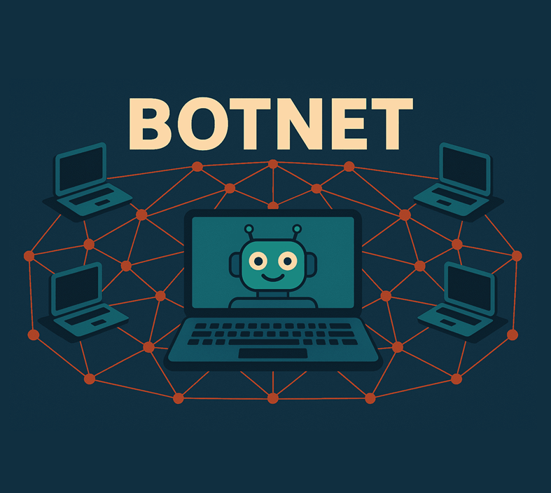 a network of internet-connected devices (computers, phones, IoT devices) secretly infected with malware and controlled remotely
